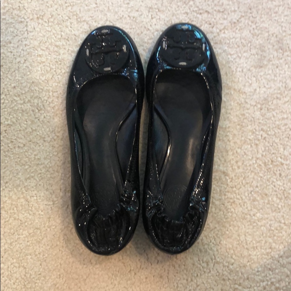 Tory Burch Black Patent Flats